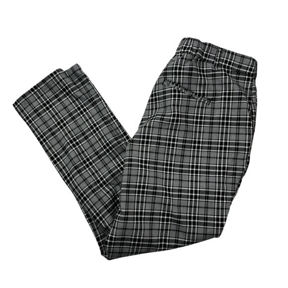 Hot Topic Womens Size Large L Black and White Plaid High Rise Pants 30"W x 28"I - Picture 16 of 16